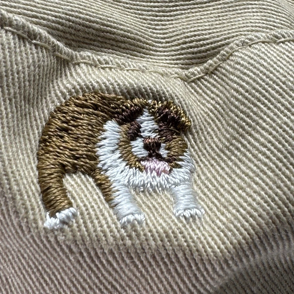 Children's Place Baby Bucket Hat Size 6-12 Months Khaki Embroidered Bulldog Cute - Image 3 of 4