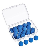 20 Pieces Cue Tips 13 mm Pool Billiard Cue Tips Replacement with Storage Box