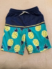 Carter s Boys Swim Shorts Pineapple Print Blue Teal Size 7