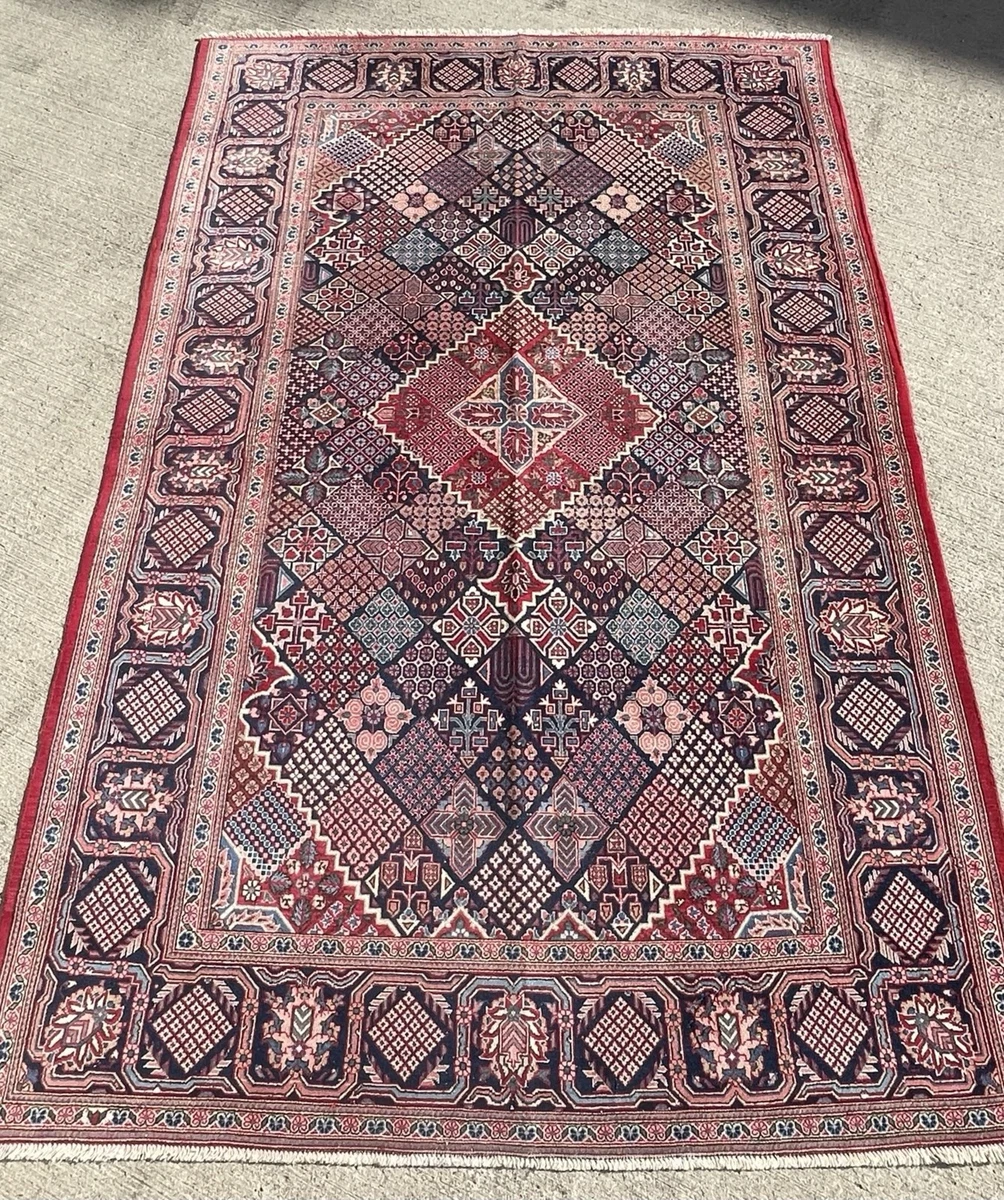 Tapis Persan Tissé Main – 120x65 Cm – Violet Laine – Orientale – Vintage