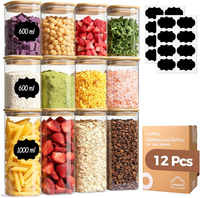 VorratsgläSer Mit Deckel Luftdicht 12 StüCk Set 600Ml/1L GlasbehäLter Mit Deckel
