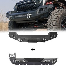 Frontrear Bumper For 2007- 2018 Jeep Wrangler Jk Jku Unlimited 9500 Lbs Black Frontrear Bumper For 2007- 2018 Jeep Wrangler Jk Jku Unlimited 9500 Lbs Black