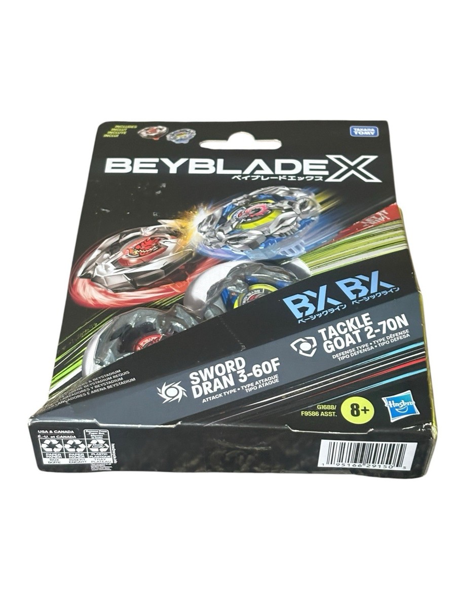 Hasbro Takara Tomy Beyblade X Sword Dran 3-60F Tackle Goat 2-70N