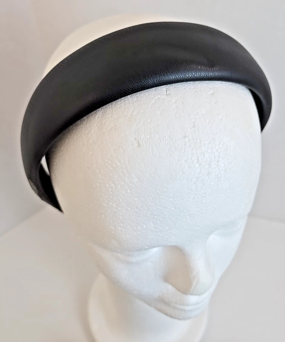 Faux Leather Black Hair Headbands for Women for sale | eBay display picture 3