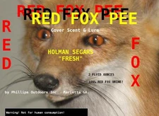 RED FOX URINE - for a trap lure, & masking human scent, 