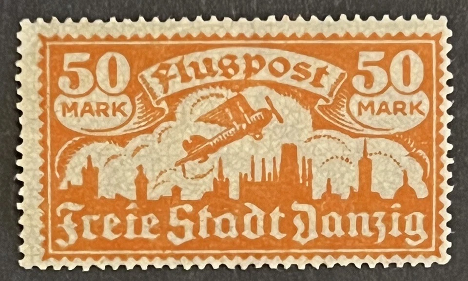 Дорожные марки: Германия МАРКИ ДАНЦИГА FLUGPOST БЕСПЛАТНОЕ СОСТОЯНИЕ 50 марок как новые оригинальные H - Изображение 2 из 4