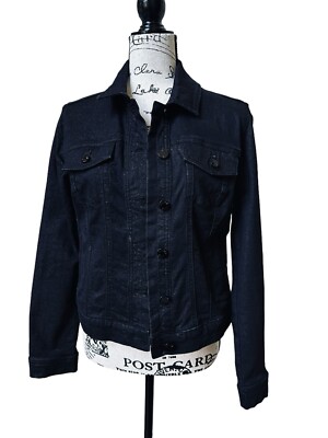 William Rast Light Wash Denim Black Shimmery Women’s Size M 