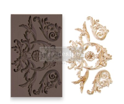 Kacha & Redesign With Prima MAJESTIC FLOURISH Decor Mould, Scroll Silicone Mold
