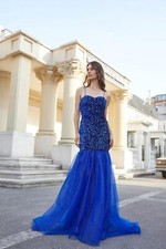 Sparkly Sequin Prom Dresses Tulle Ball Gown Mermaid Formal Evening Party Dress  