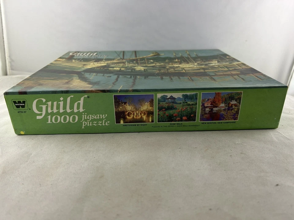 Rompecabezas de 1000 piezas Guild Maine Harbor Image 21,5 x 27,5 rompecabezas vintage Foto 3 de 4