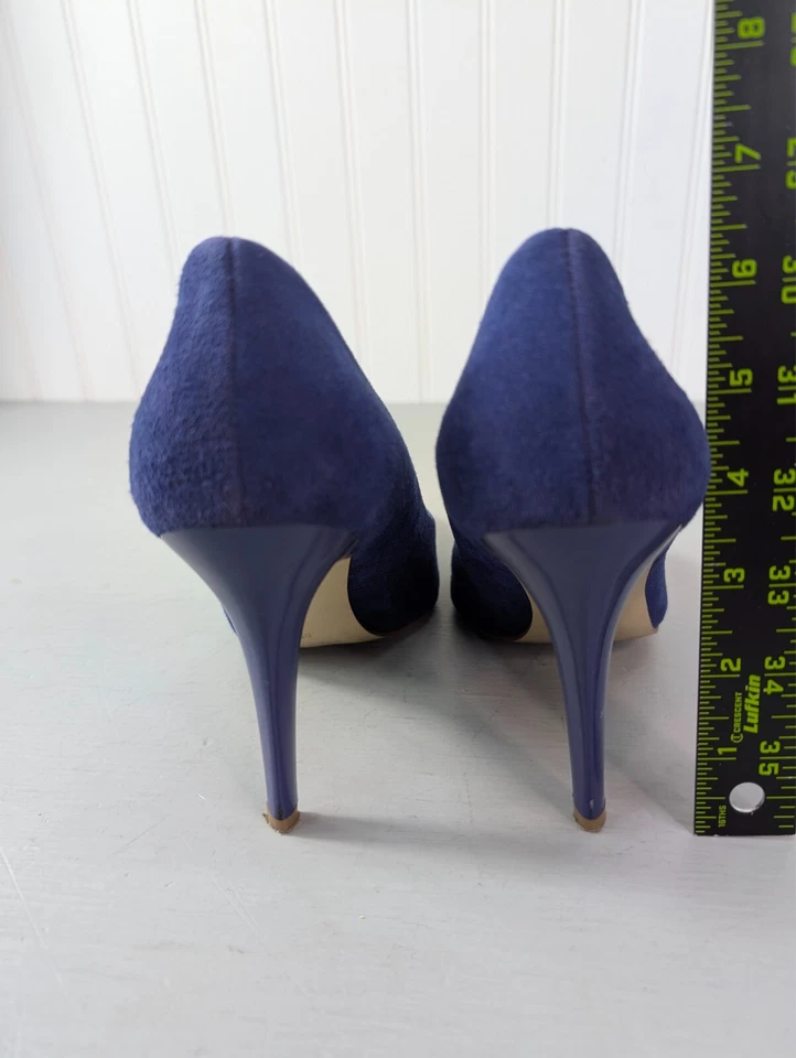 Tacones de tacón de aguja Guess By Marciano de cuero azul gamuza punta talla 9M Foto 3 de 4
