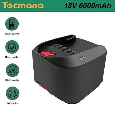 6.0Ah 18V Li-ion Akku für Bosch PBA 18V, PSR 18 LI-2H, PSB 18 LI-2H, 1600Z0003U