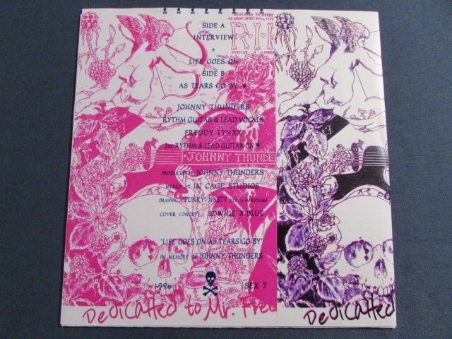 JOHNNY THUNDERS LIFE GOES ON, AS TEARS GO BY+INTERVIEW 7" 45rpm NEW YORK DOLLS - Image 2 of 4