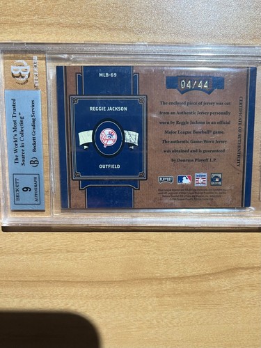 Primed Icon 2004 PRIME CUTS MLB ICON SIGNATURE REGGIE JACKSON AUTO/JERSEY 4/44 2004 ...