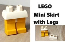 LEGO Skirt WHITE with Underpants Legs WHITE SKORT Unisex Body Part Clothes Fun!