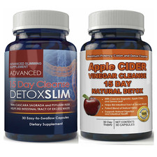 Colon Cleanse Detox Fat Burner Pills Apple Cider Vinegar Weight Loss Supplement
