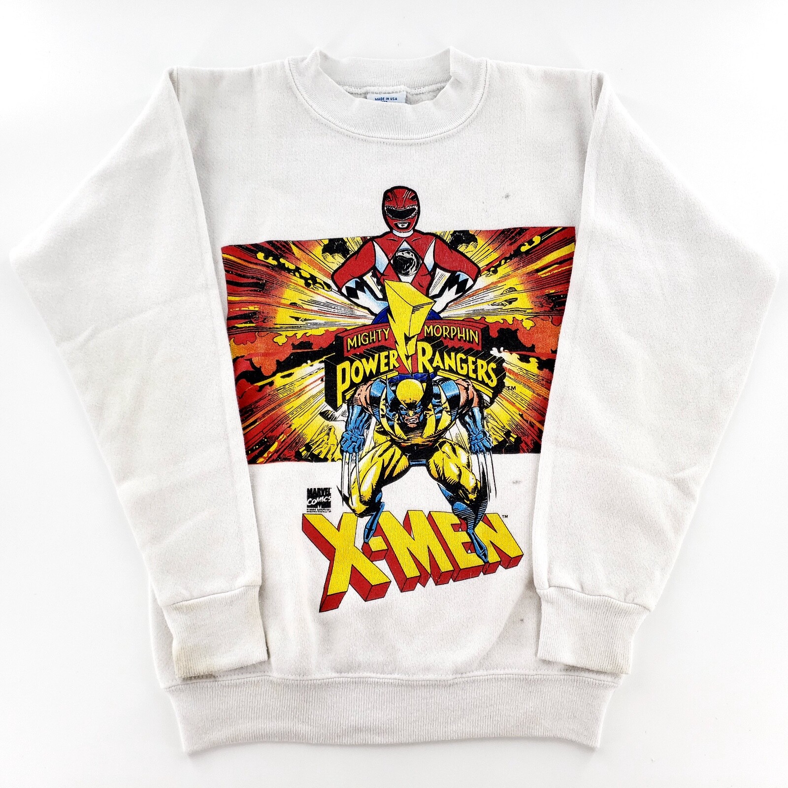 Vintage 1994 Power Rangers & X-Men Sweatshirt Boys Ki… - Gem
