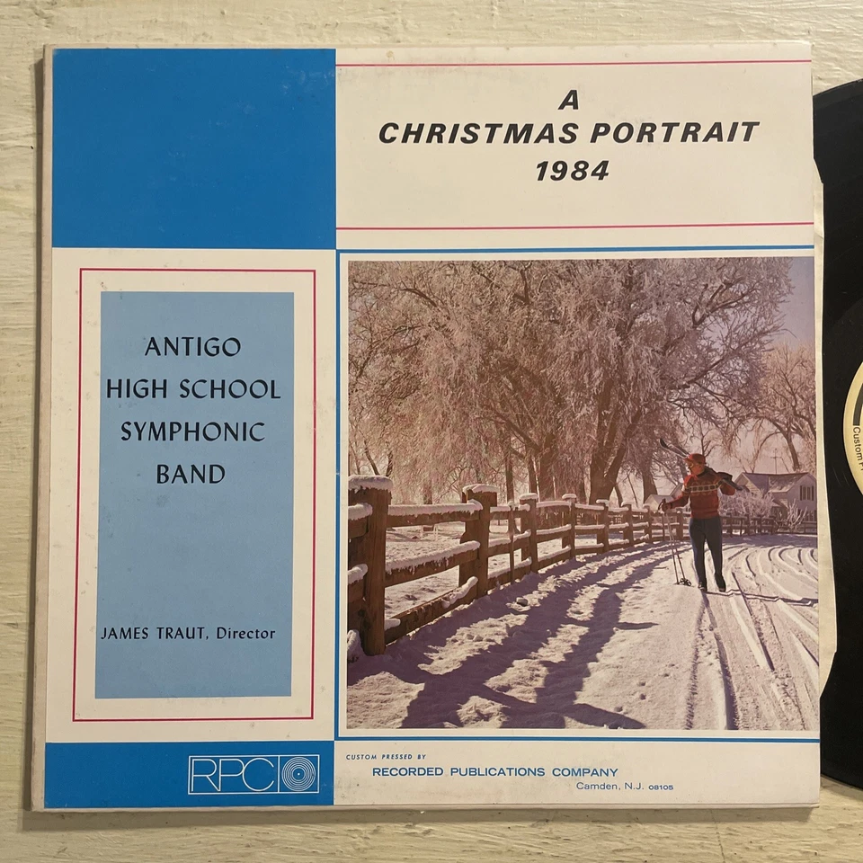 Antigo High School 1984 Camden NJ A Christmas Portrait LP RPC Private Press - Image 2 of 4
