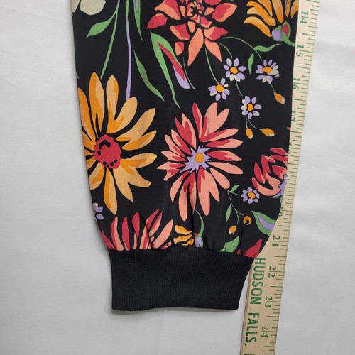 Philosophy Bomber Jacket Womens Large Artsy Floral Lightweight Pockets Full Zip - Picture 7 of 18