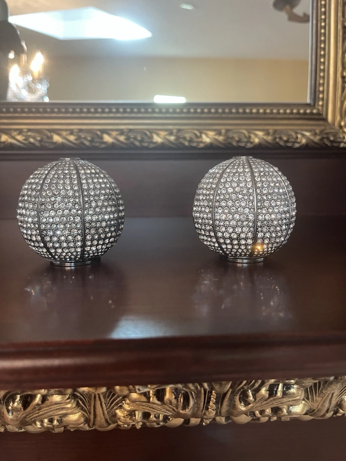 L’Objet Pave Platinum Plate Swarovski Salt &Pepper Shakers NIB $495