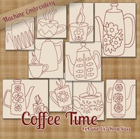Coffee Time Redwork Embroidery Machine Designs On Cd - Multiformat Pattern Cd on sale Coffee Time Redwork Embroidery Machine Designs On Cd - Multiformat Pattern Cd on sale