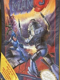 Mega Man 3 5ft Flag Nintendo NES 1990 Banner Poster Capcom