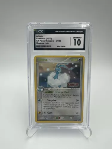 2007 Altaria Pokemon EX Power Keepers 2/108 Stamped Reverse Holo Card CGC 10