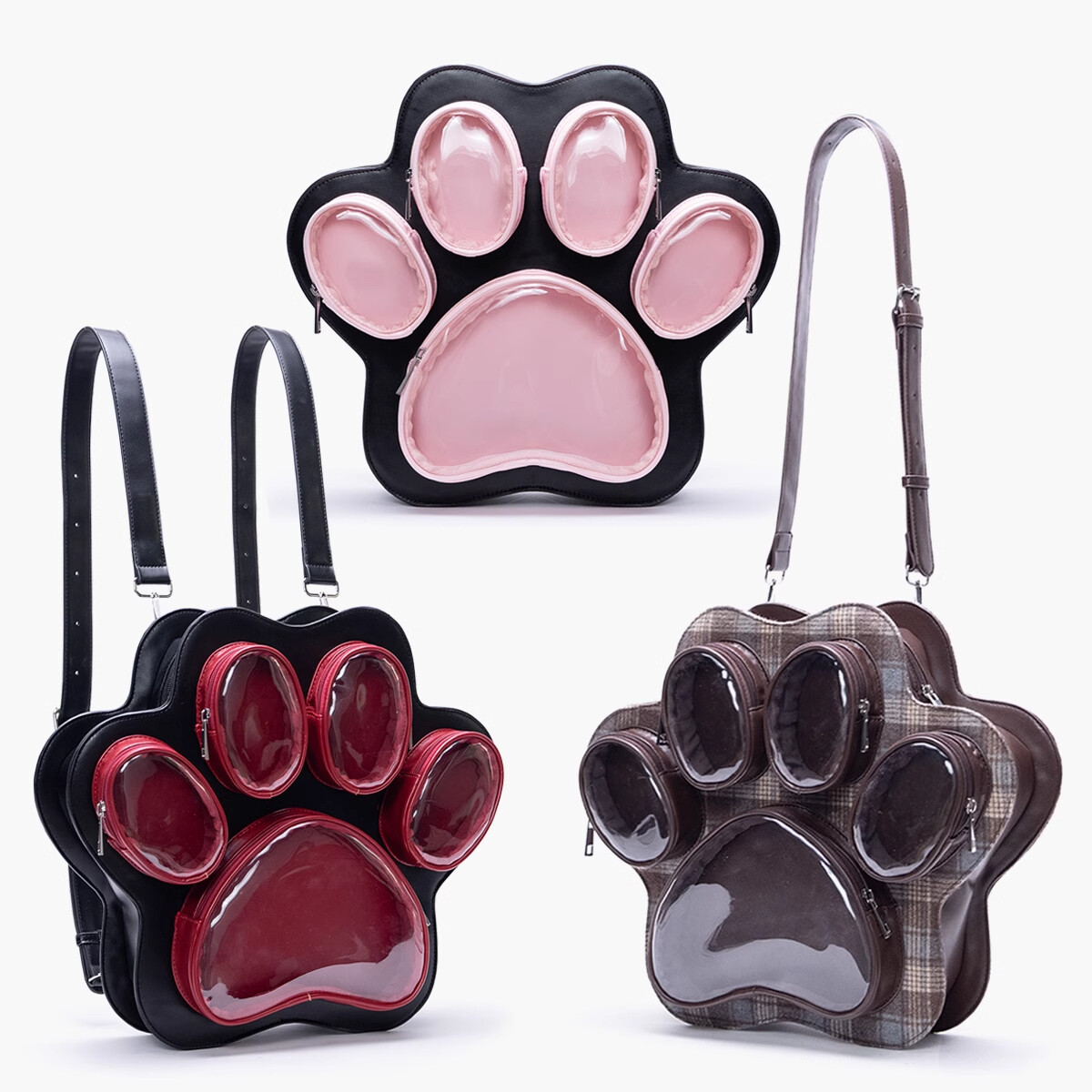 Dog Cat Paws Itabag Cute Girl Shoulder Bag Backpack Schoolbag Doll Shows  Handbag