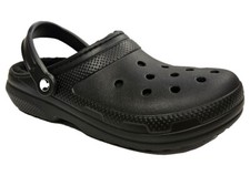 Image of Crocs Lined Clogs Mens Classic Lined Sandal Clogs Size 7 8 9 10 11 12 Black