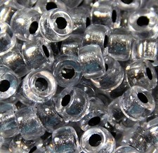 Pony, Roller Beads, 9mm, 3.5mm Hole, Crystal w/Black Lining, 20 Pcs, 101