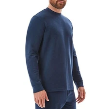 Member's Mark Men's Long Sleeve Lounge Tee Size S Blue Cove