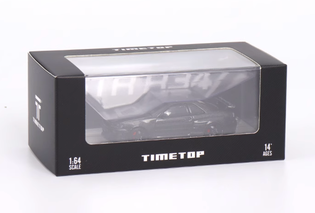 TT 1:64 JDM Carbon GTR Skyline R34 Z-Tune Figure Model Diecast