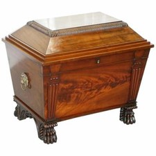 SIR ANDERSON ARMY GENERAL GEORGIAN IRISH 1810 MAHOGANY WINE COOLER CELLARETTE