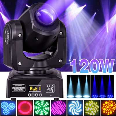 120W LED Moving Head Stage Light RGBW Gobo Spot Beam Disco DJ Party Lighting DMX