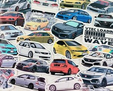 25pc Honda Civic Type R Ek9 Ep3 Fd Vinyl Stickers For Jdm Fan