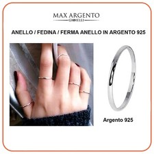 Anello Fedina Ferma Anello In Argento 925 Uomo Donna  larga 2 mm