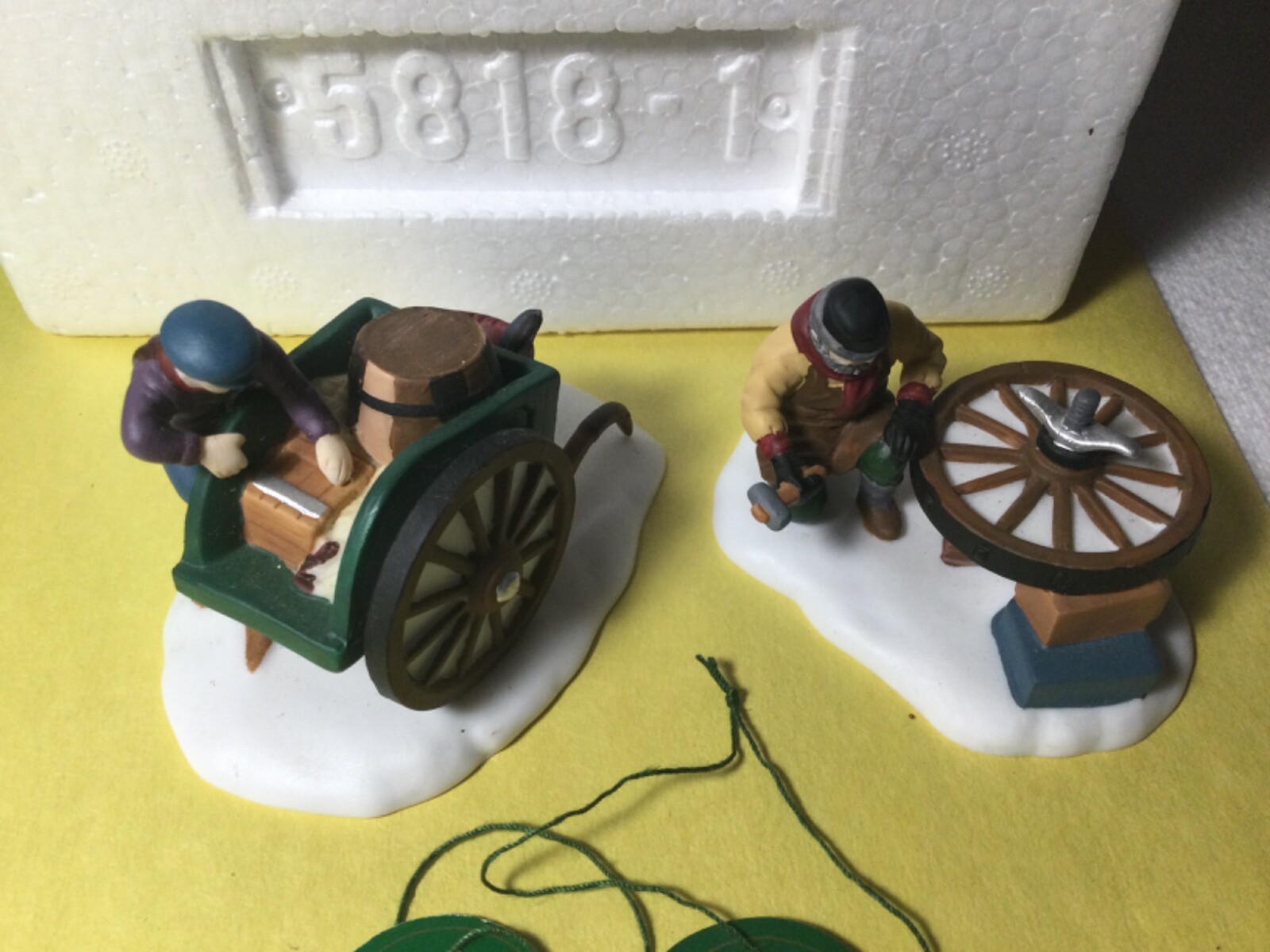 Heritage Village Dept 56. #5818-1"Wheelwright +Son" 2 piece new in box (O 19)