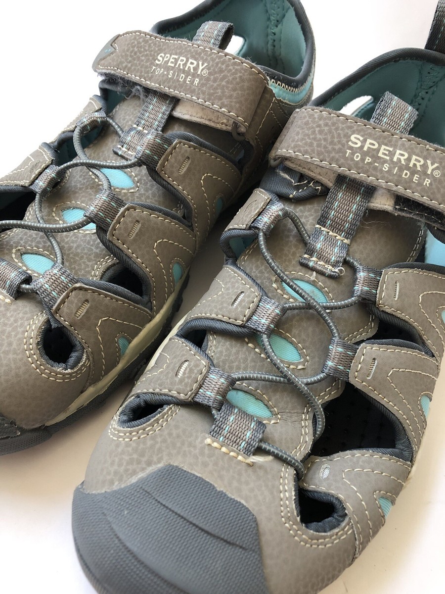 Sperry Wet Tech Fish Water Shoes Sandals 6W Gray Grey Blue Big Boys Kids  Unisex