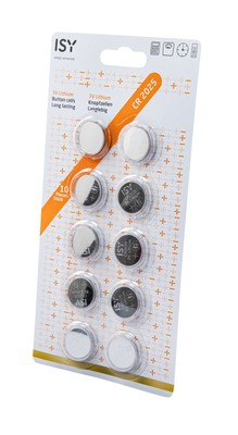 ISY IBA-3025 CR 2025 Lithium Knopfzelle, 3 Volt 10 Stück