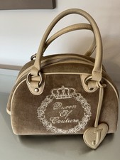 Juicy Couture Vintage Bowler Bag Made 2004, Velvet, Leather, Y2k, P&g Juicy Logo