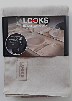 Edles Platzsets im 4er Pack LOOKS by Wolfgang Joop sandfarbend Tischset Platzset