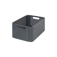 Curver Aufbewahrungsbox Ordnungsbox Sammelbox Kiste Natural Style M Grau