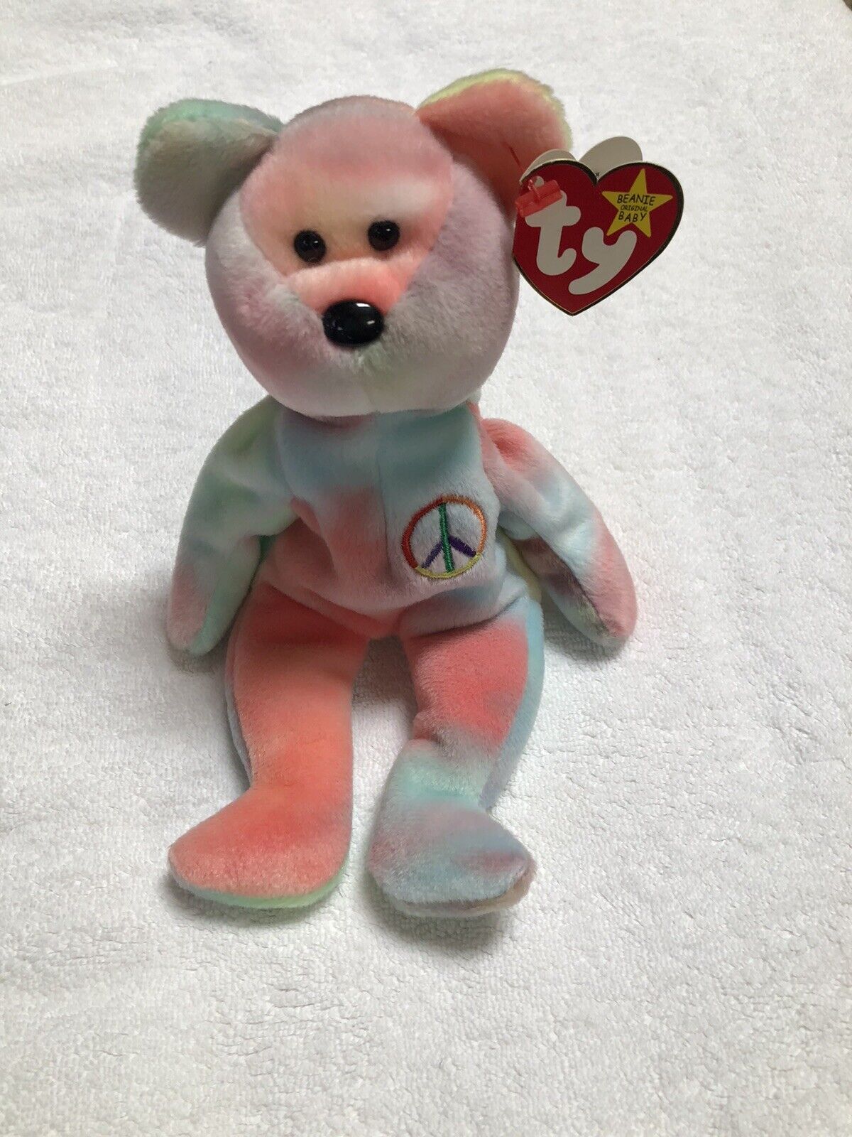 peace the Bargain sale Fort Worth Mall bear beanie baby