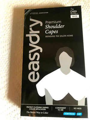 Easydry Premium Shoulder Capes, 22'' x 30'', 3 Count- White