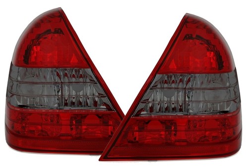 CRYSTAL SMOKED REAR TAIL LIGHTS LAMPS FOR MERCEDES C CLASS W202 6/93-6/ ...
