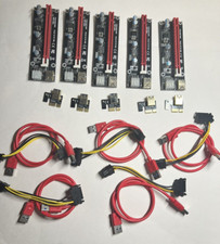  Lot of 5 GPU Riser PCE164P-N03 PCI-E 1X TO 16X ADAPTER