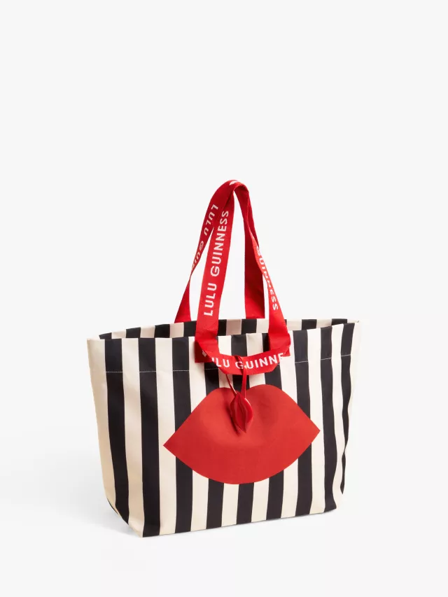 Lulu Guinness x Waitrose Limited Edition Lips Designer Tote Beach