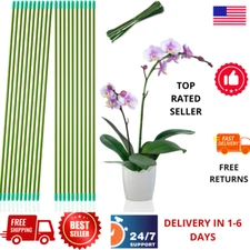 20Pcs Bendable Plant Support Stakes Green Garden Sticks for Indoor Outdoor Plant