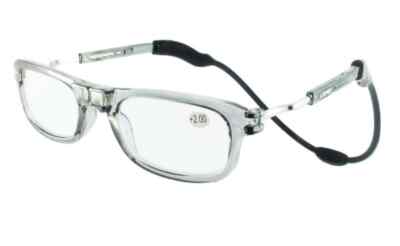 Magnetische Lesebrille ''''leicht zu finden, schwer zu verlieren'''' grau Unisex weicher Riemen