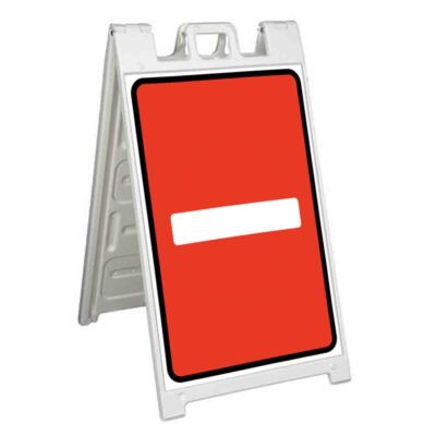 NO ENTRY Signicade 24x36 Aframe Sidewalk Sign Banner Decal WARNING